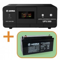 Комплект: ДБЖ UPS 500 "ARUNA" + Акумулятор AGM65-12